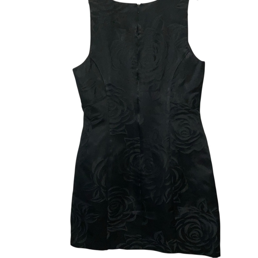 Hugo Buscatti Black Jacquard Sleeveless Dress – Size 12 - Picture 5 of 8